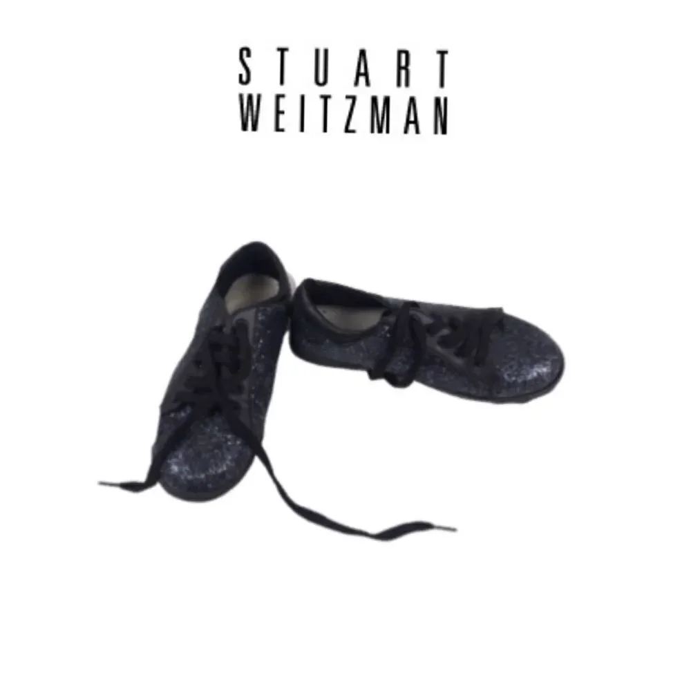 Stuart Weitzman Blue Sparkle Tennis Shoes. Sz 4